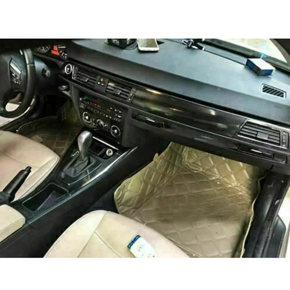 Глянцевая наклейка 5D для салона автомобиля BMW 3 серии E90 E92 E93 2005-2012 LHD аксессуары