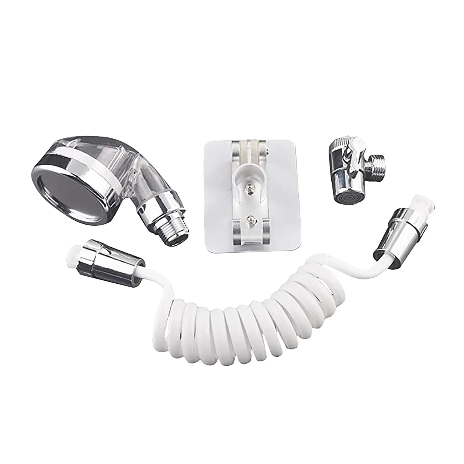 

DIY Extending Sink Faucet Sprayer Set Bathtub Shower Parts Tab Diverter Sprayer Wall Holder for Washing Hair & Puppy Cat Shower