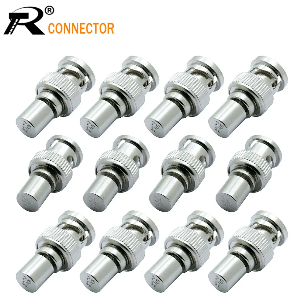 

50Ohm/75Ohm BNC Разъем для CCTV BNC штекер Концевая фиктивная нагрузка RF 12/50/100 шт