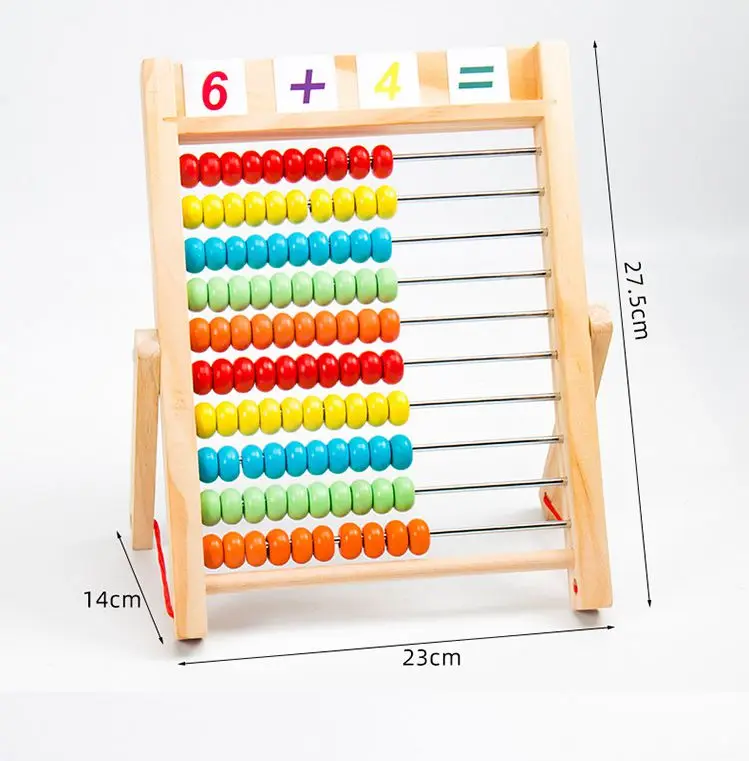 Многофункциональный Abacus обучающая подставка деревянная Монтессори игрушки счетные познавательные доски раннего образования математические игрушки для детей подарок