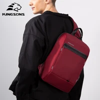 Kingsons Chest Bag Black Single Shoulder Bags With USB Charging Waterproof Nylon Crossbody Bags Messenger Bags Hot-selling