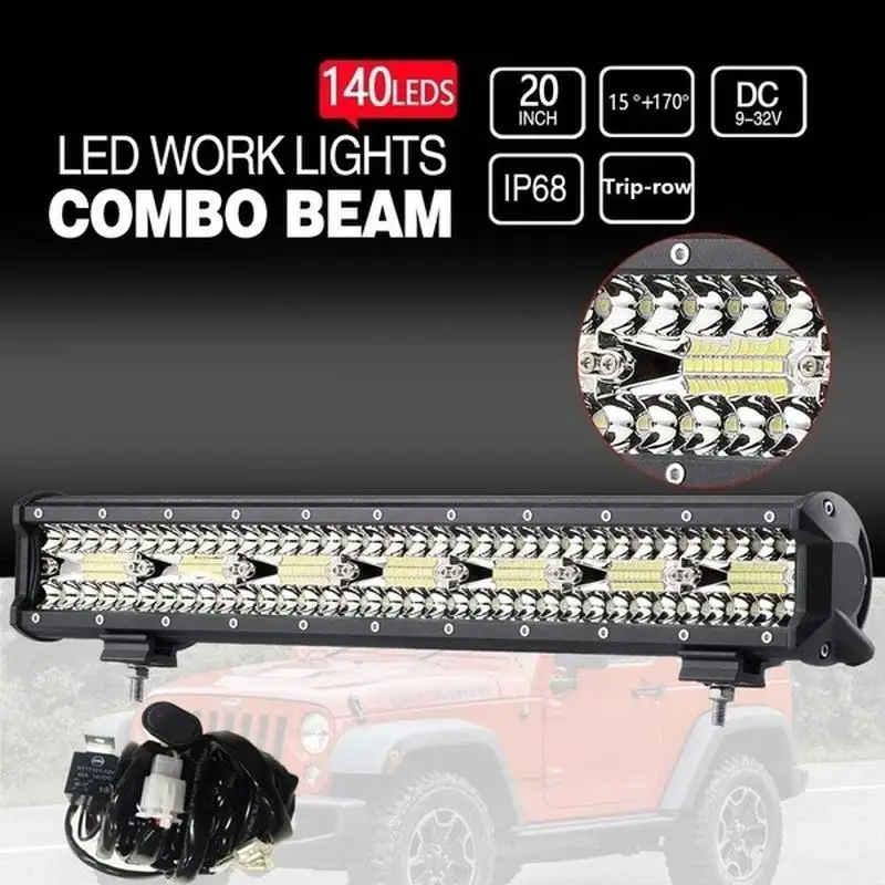IP 68 Led Light Bar 420W Waterproof Off-road Light Bar LED Spot Light & Flood Lights