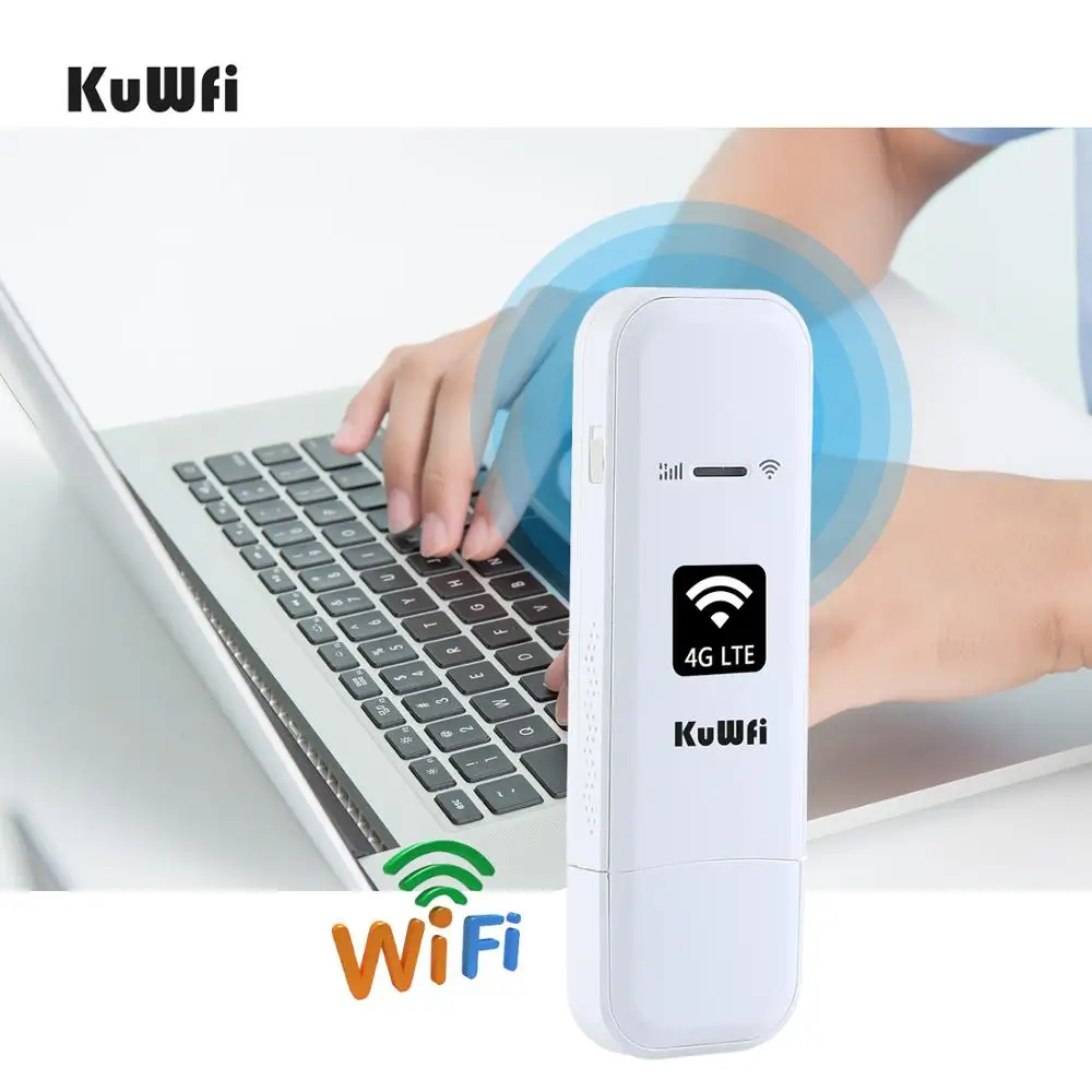 KuWFi 4G LTE USB модем Cat 4 150 Мбит/с сеть 3G/4G ключ универсальный разблокированный SIM Wifi
