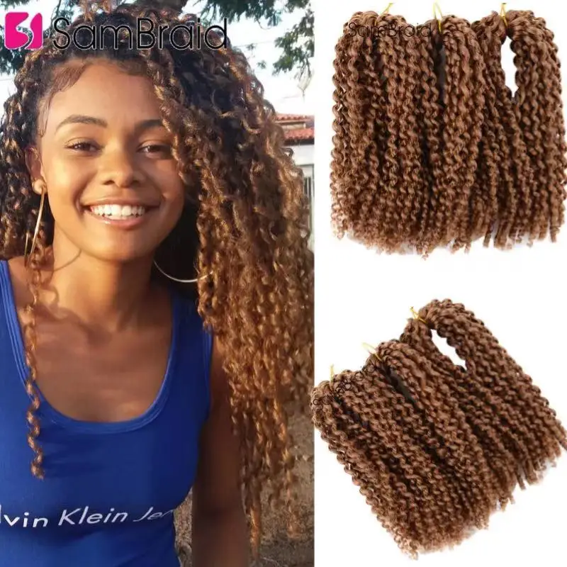 

SAMBRAID Вьющееся кружево оплетка волос 8 дюймов Marlybob кудряшки канекалон синтетические плетеные волосы Омбрэ шиньон