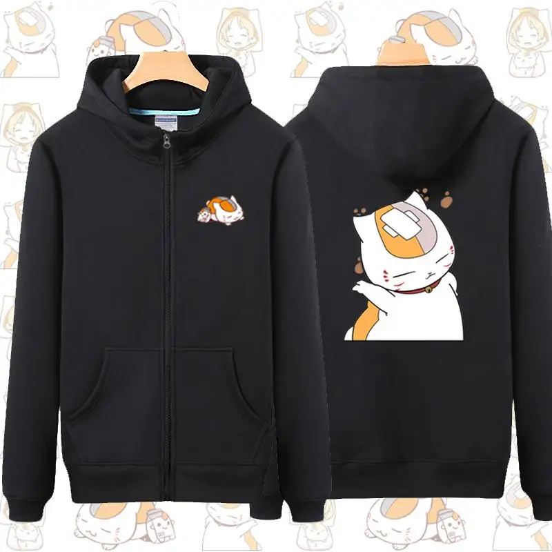 

Unisex Natsume Yuujinchou Hoodie Nyanko-sensei Cardigan Hooded Hoodie Cotton Jacket Coat Top Sweatshirts