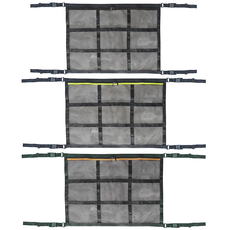 Интерьер автомобиля Потолочная сетка для хранения карманная регулируемая лента