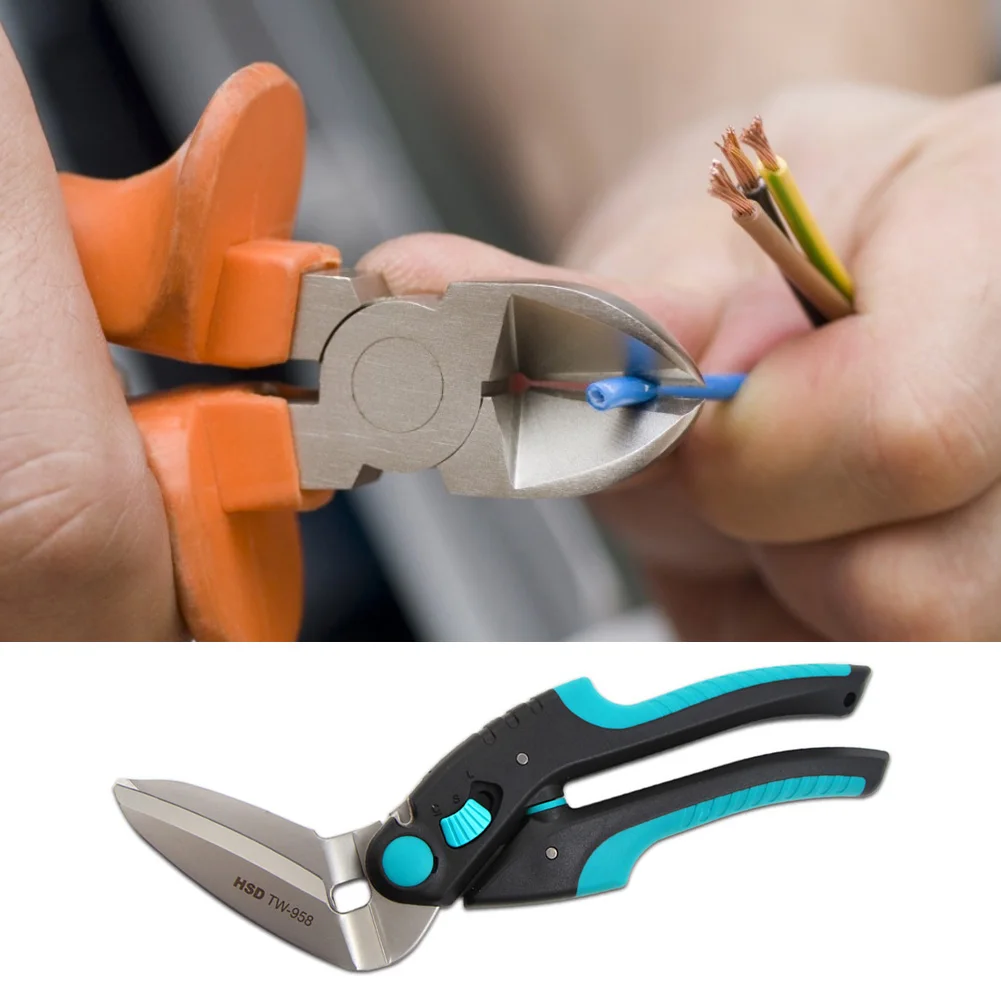 

Heavy Duty Multi-Purpose Scissors 45-Degree Oblique Stainless Steel Multi-Purpose Scissors Feature A Double-Curved Cutter Design