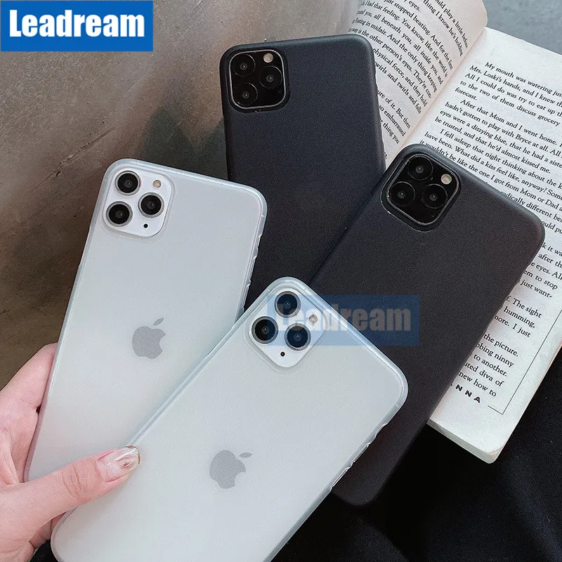 100 шт для iPhone 11 Pro Max ультра тонкий 0 3 мм матовый мягкий чехол Pro|Бамперы| |