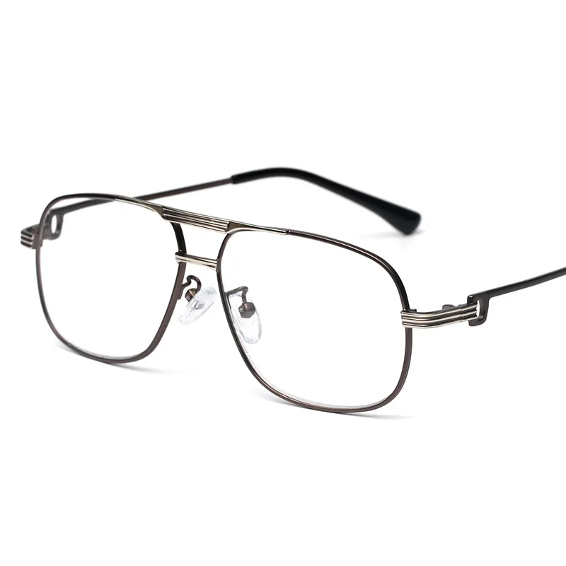 

Zerosun Big Reading Glasses Men Square Metal Diopter Eyewear +100 150 200 250 300 Oversized