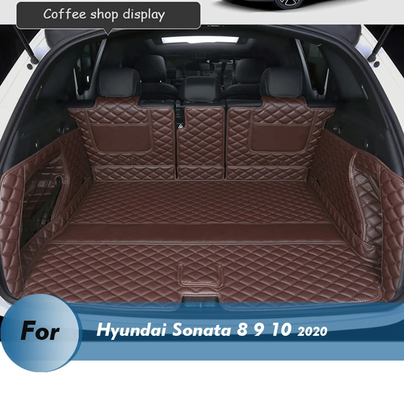 

Только нижний коврик, кожаные коврики на заказ для багажника автомобиля Hyundai Sonata 8 9 10 2020, напольный коврик для заднего багажника, коврик-подн...