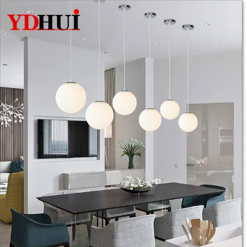 Простой стеклянный шар в форме заголовка подвесной светильник новинка магазин