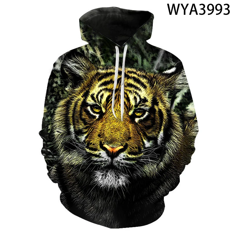 

2020 New Tiger Animal Series Hoodies Boy Girl Kids Fashion 3D Printed Men Women Children Sweatshirts Pullover Long Sleeve Tops