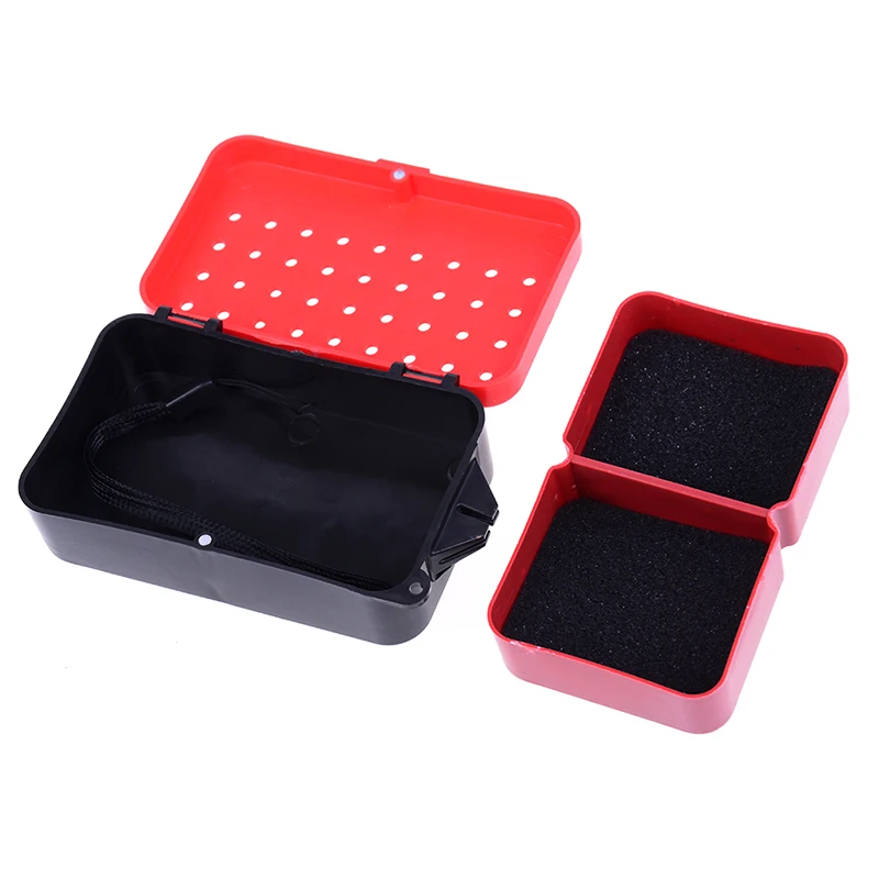 Многофункциональный 2 отделения рыболовный ящик Пластик червь земляной приманка