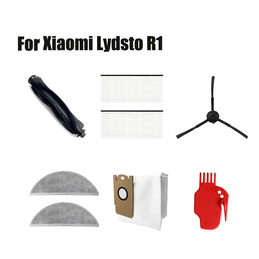 

For Xiaomi Lydsto R1 Robot Vacuum Cleaner Mop Cloth HEPA Filters Dust Bag Side Main Brush Replaceable Accessories Spare Parts