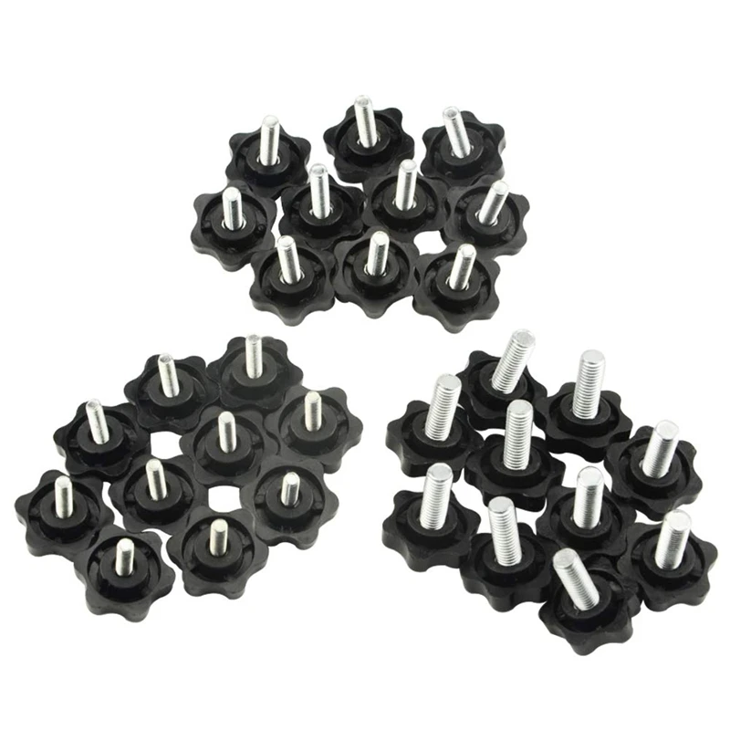 

30 шт наружная резьба винт на Тип накатанный зажимной винт гайки ручка M5 M6 M8 (32)