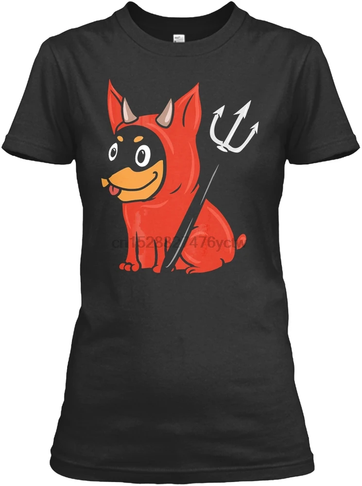 Мужская футболка миниатюрный розовый страшный дьявол костюм H женская и