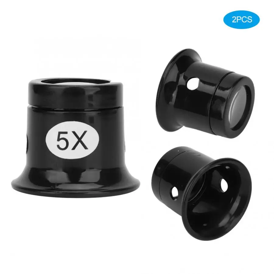 2 шт. лупа с увеличительным стеклом 5X для ремонта часов|Ремонтные инструменты и