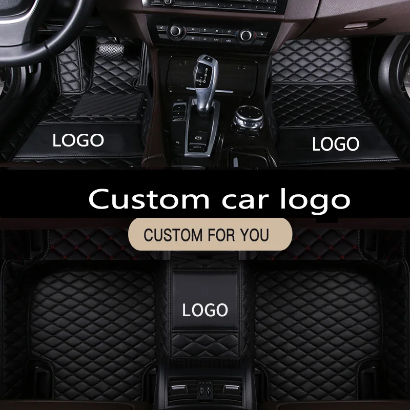 

CARFUNNY Custom car logo car floor mats for audi a6 c6 avant audi a4 b6 avant bmw x6 f16 car styling carpet
