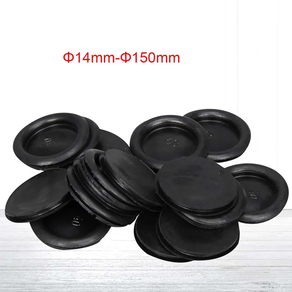 Черная односторонняя заглушка штепсельная Вилка для отверстий черная прокладка