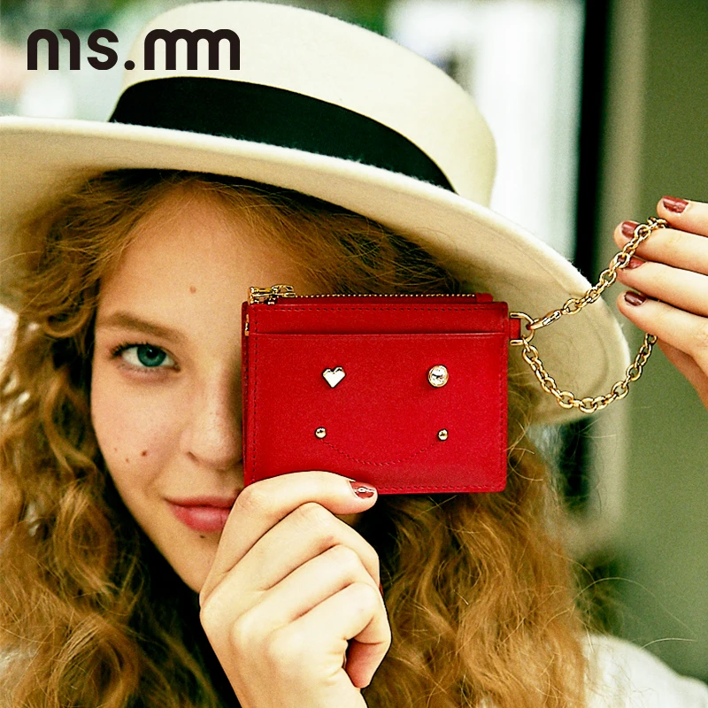 Ms. MM кошелек из натуральной кожи с бриллиантами модный держатель для карт