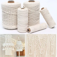 2 100m natural cotton twisted rope 123456810mm macrame cotton cord twine string diy craft knitting christmas wedding deco