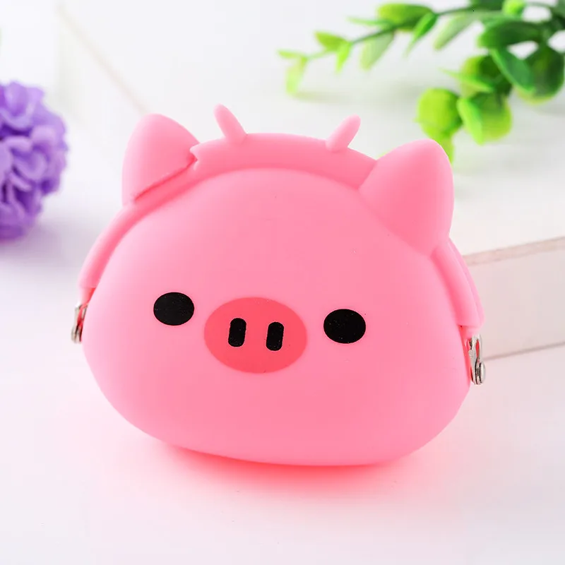 

2019 New Coin Purse Mini Silicone Animal Small Coin Purse Lady Key Bag Purse Children Gift Prize Package Bluetooth earphone bags