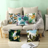 tropical leaf cactus monstera cushion cover polyester throw pillows sofa home decor decoration decorative pillowcase