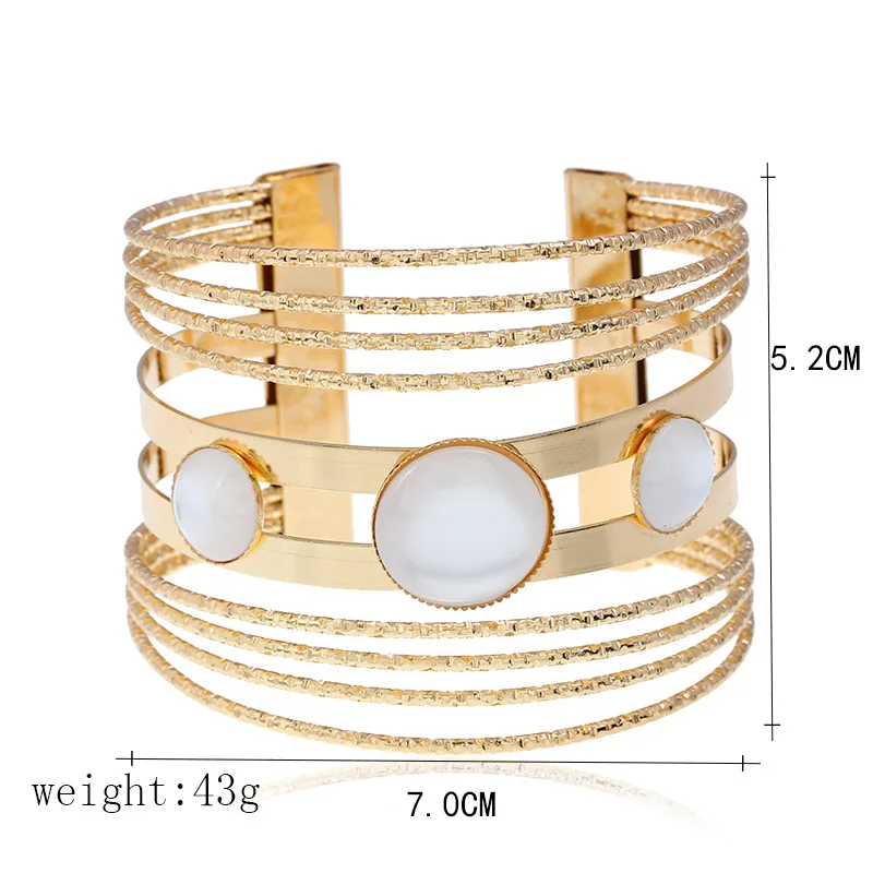 LZHLQ 2020 модный бренд панк широкие металлические браслеты для женщин ювелирные