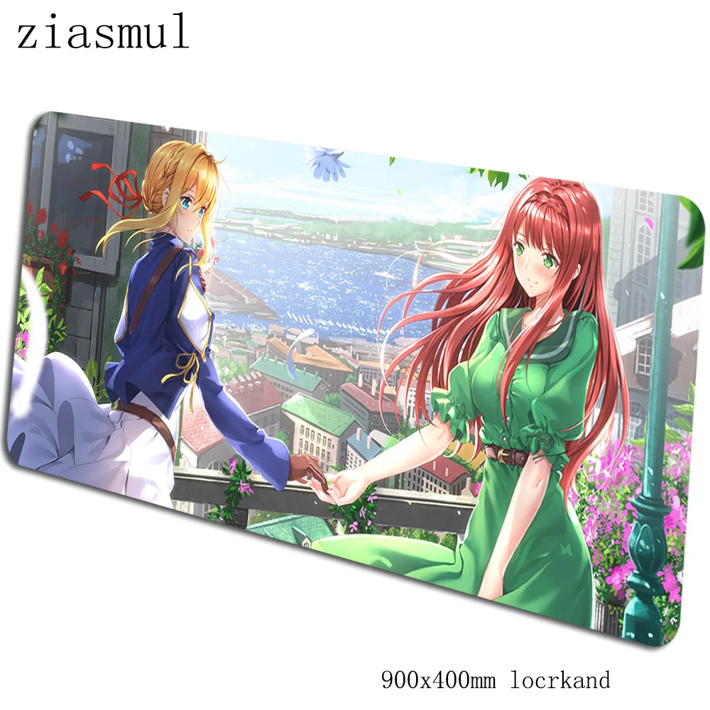 Violet evergarden коврик для мыши 90x40 см, коврики для мыши, аниме, лучший игровой коврик для мыши, геймер, толстые персонализированные коврики для мыши, клавиатура, ПК, коврик - Цвет: pattern 7
