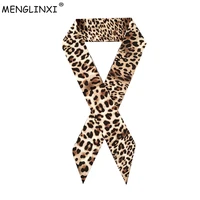 fashion leopard scarf women bag scarf 2020 new brand skinny scarf for women head neck long handle bag scarves wraps