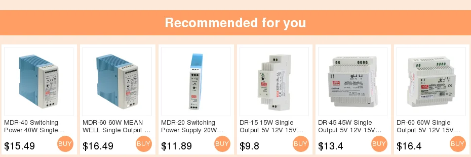 DR-15 DR-45 DR-60 15W 45W 60W одиночный выход 5V 12V 15V 24V Промышленный din-рейка импульсный источник питания DR-15/45/60-5/ 12/15/24