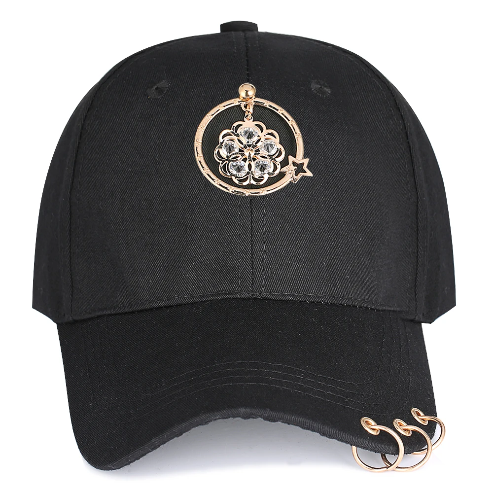 Летняя кепка с пирсинговым кольцом Женская Бейсболка мужская ажурный цветок