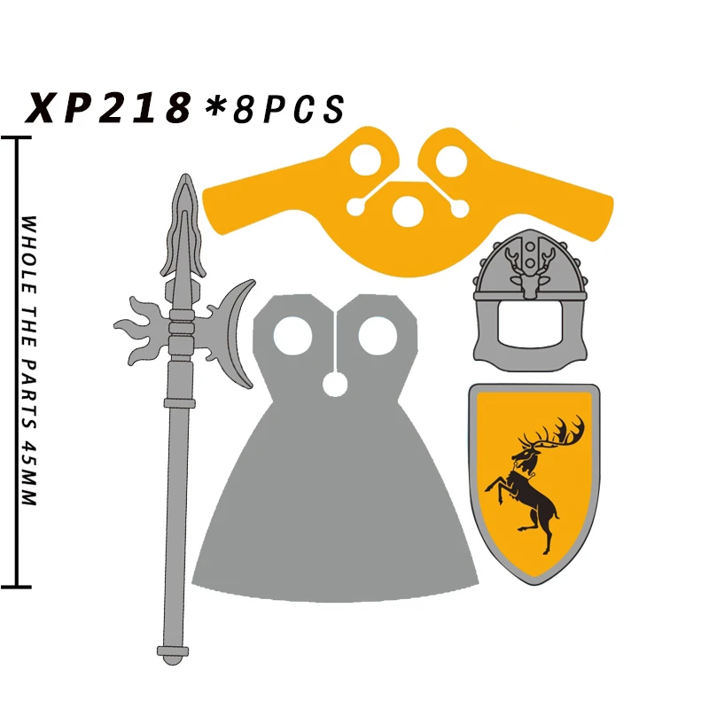 KT1029 средневековый рыцарь получил Баратеон щит Шлем Аксессуары archer lancer фигурки