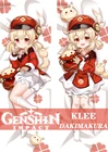 Чехол Genshin Impact Klee Dakimakura, мультяшное аниме обнимающее тело, наволочка 50x160 см, постельное белье, милая детская наволочка