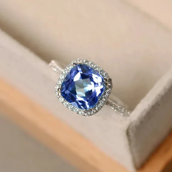 Visisap Радуга кварцевый камень Ашер Циркон Кольца для женщин Свадебные подарки