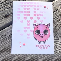 missing you pig time metal cutting dies coordinating stamps for scrapbooking craft die cut card making embossing photo album