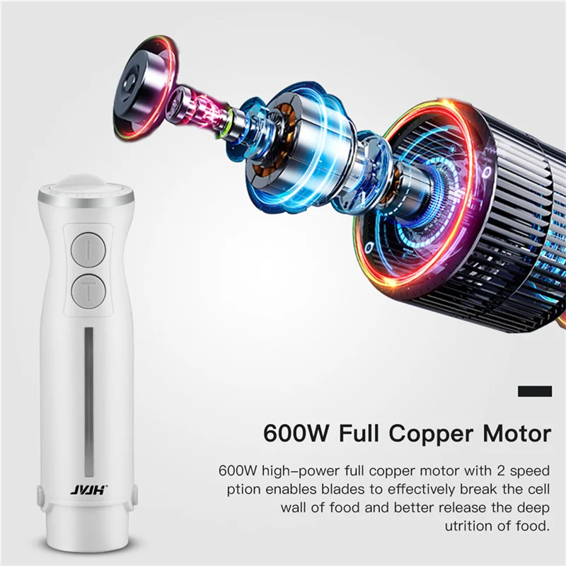 Bestellen JVJH 4 In 1 Multifunktionale Mixer Schneebesen Küchenmaschine Fleischwolf Mit Schleifen Tasse Messbecher 6 Geschwindigkeiten Einstellbar