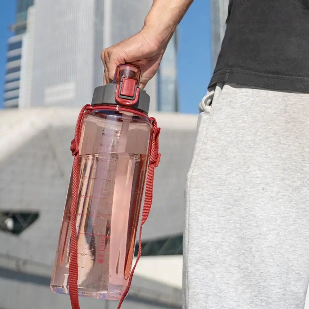 

50% Discounts Hot! 1050ml/2000ml/4000ml Water Bottle Fast Flow Leak Proof Measuring Scale Print Reusable BPA Free Water Bottle w