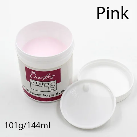 144 мл Профессиональный полимерный акриловый жидкий порошок прозрачный розовый белый цвет французский строитель для мономера наращивания ногтей