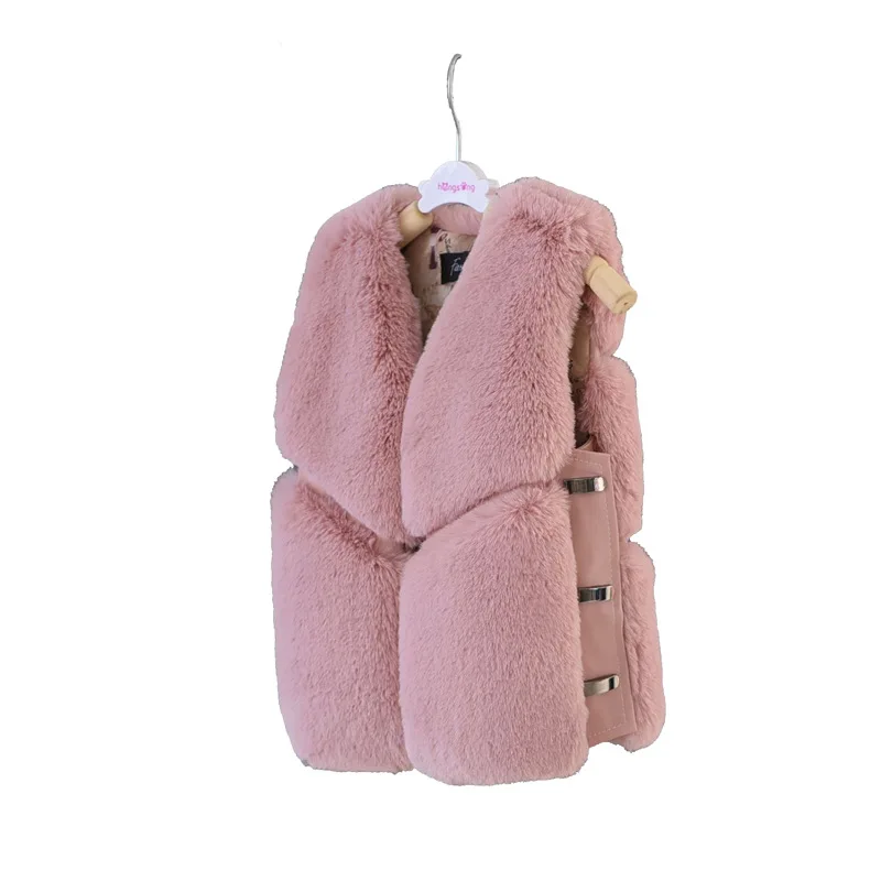 

Children Coat For Girl Kids Winter Outrwear Fur Coat New Motorcycle Baby child Fashion Vest Coat Teen Thick Jacket Winte Warm