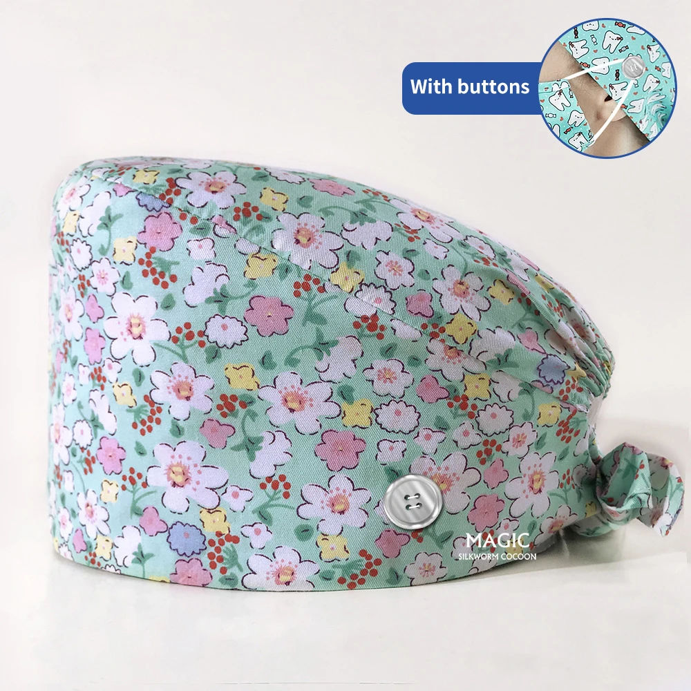 Оптовая продажа доктор шапочка медсестры натуральный хлопок впитывает пот