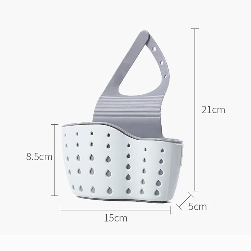

Kitchen Storage Sink Shelf Soap Sponge Drain Rack Silicone Storage Basket Bag Faucet Holder Adjustable Holder Sink Accessories