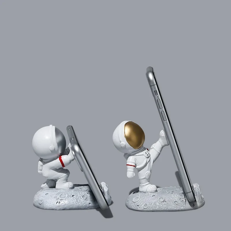 astronaut phone holder resin universal cell stand bracket desk ornaments kids gift toy office table decoration stationery a6615 free global shipping