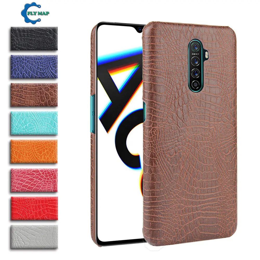 Крокодиловая кожа чехол для OPPO Realme X2 Pro XT жесткий Защитный телефона Coque полу