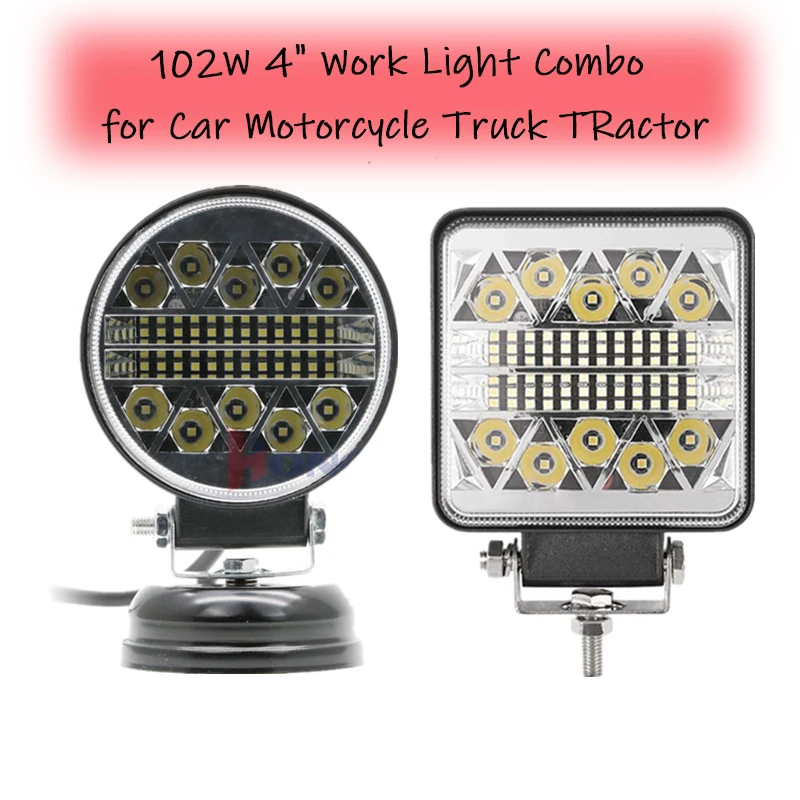 

LED Work Light 12V 24V 80W 4" Car Motorcycle Truck TRactor SUV ATV Work Light Universal Spot Flood Offraod Driving Light Lamp