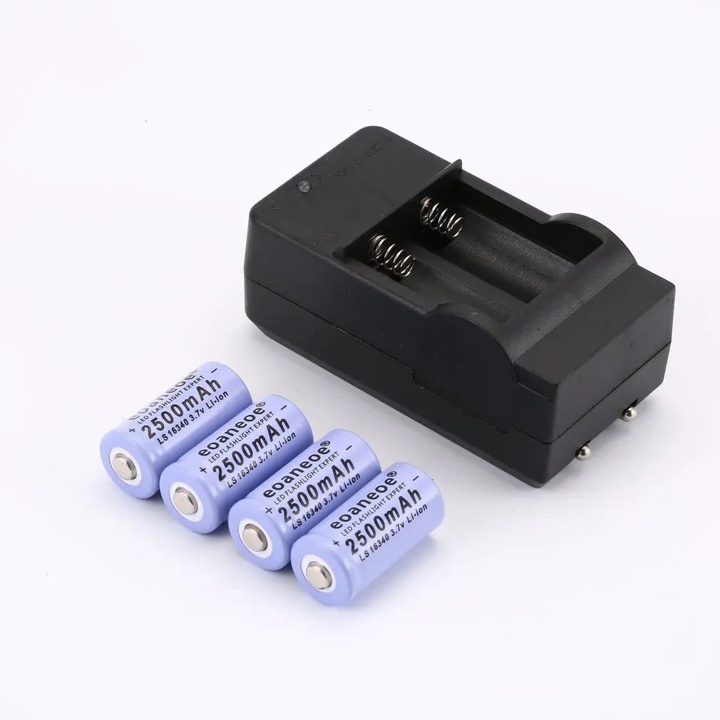 Фиолетовый EU/US ChargerGTF 3 7 V 2500mAh литиевая батарея 16340 CR123A аккумуляторные батареи CR123
