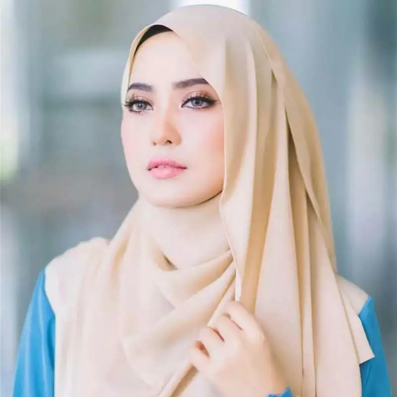 Шифоновый хиджаб для женщин раньше пузырьковый шифоновый шарф ободок головная