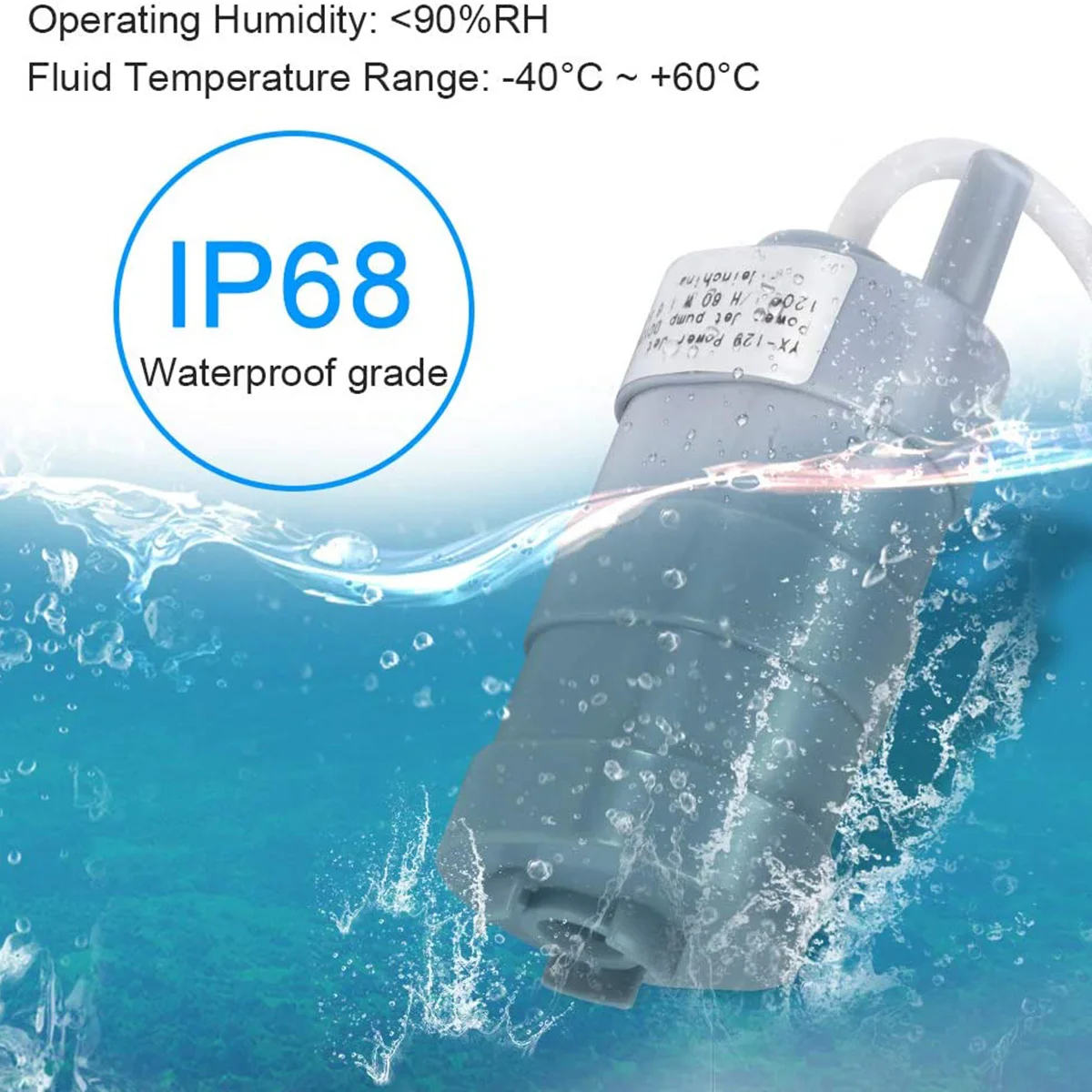 

DC 12V Submersible Water Pump Camper Motorhome High Flow Whale Pump 1500L/H 5M Garden Aquarium Pump High Quality Durable