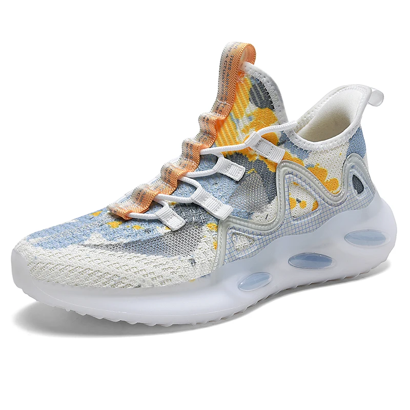 

2021 Summer New Tide Shoes Breathable Mesh Hollow Out Fashion Running Shoes Comfortable Light Height Casual Shoes