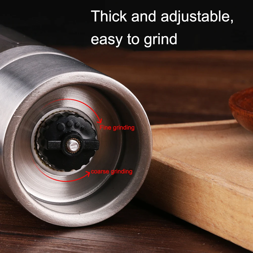 2 в 1 портативный ручной измельчитель для перца из нержавеющей стали мельница